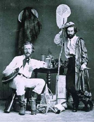 Haeckel et MacClay aux îles Canaries, 1866 - source : http://commons.wikimedia.org/wiki/File:Ernst_Haeckel_and_von_Miclucho-Maclay_1866.jpg